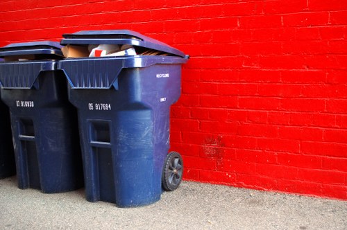 Residents disposing of household waste in Hackney